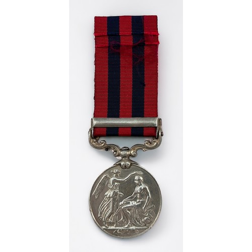 385 - Queen Vicroria India General Service Medal with WAZIRISTAN 1894-5 Clasp to 4604 Sepoy Gilja 1st Sikh... 