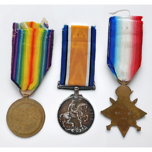 392 - A WW1 Royal Artillery Trio to 45899 GNR. H. Hayes R.F.A.  comprising 1914 Mons Star, War Medal and V... 