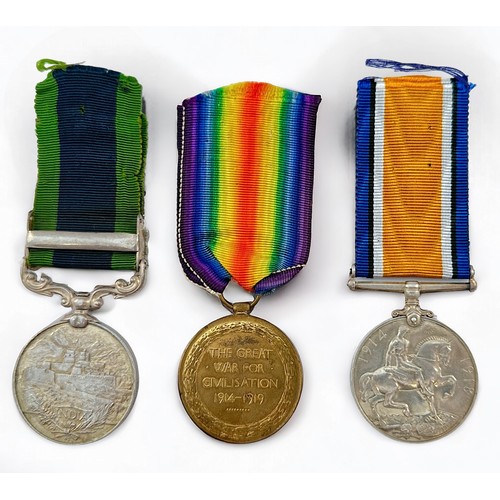 393 - A Queen's Royal Regiment group of three to 4741 Pte F. Slaughter, comprising WW1 War Medal and Victo... 