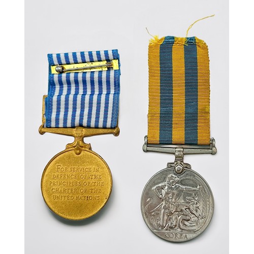 400 - A Royal Army Service Corps Korea Medal and UN Korea Medal to T/22774586 DVR. T.N. EYNON. R.A.S.C. ER... 