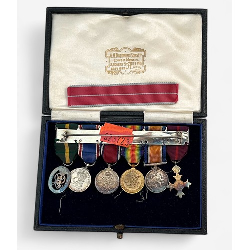 414 - A WW1 RAF / R.E.T.V.F. Group of O.B.E. (Mil 2nd Type), War Medal, (missing Victory Medal), Geo. V Si... 