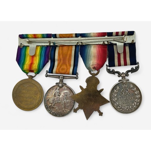 363 - A WWI Military Medal group of four to M2-105228 Pte. A Phillips A.S.C. comprising MM, 1914-15 Star, ... 