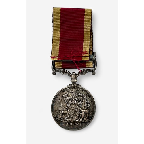 410 - A Second China War Medal with Canton 1857 bar, unnamed.