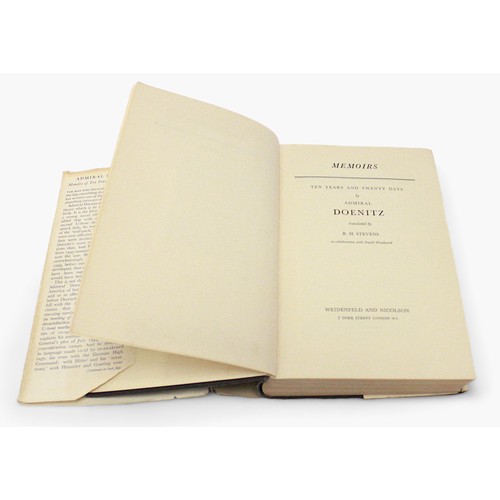 129 - Admiral Karl Dönitz (Former President of Germany, 1891-1980), signed copy of Admiral Doenitz: Memoir... 