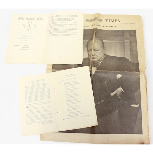 132 - A collection of items celebrating the life of Sir Winston Churchill (1874-1965), comprising an order... 