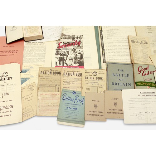 134 - A collection of WWII documentation and ephemera, comprising Regular Army Certificate of Service book... 