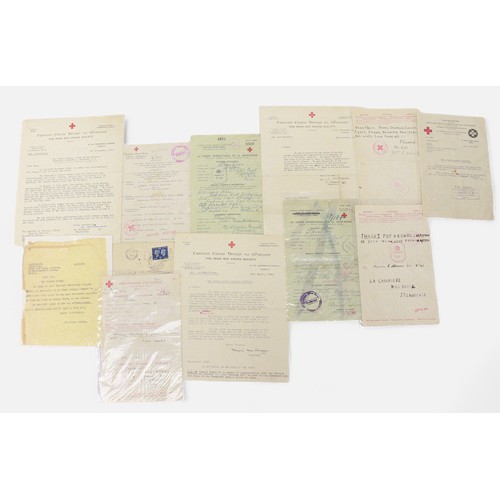 144 - A quantity of official WW2 Red Cross letters from occupied Jersey and Channel Islands, with official... 