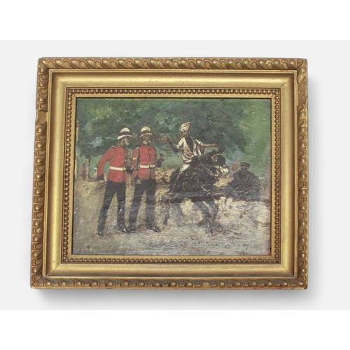 607 - G. Hart (British late 19th/early 20th century.  Two British soldiers wearing red tunics, black trous... 