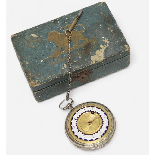 169 - Battle of Trafalgar Interest: A late 18th/early 19th Century silver cased open-face pocket watch, th... 