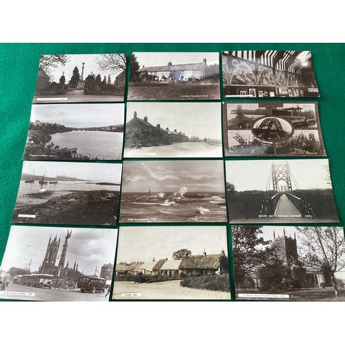 418 - Around 90 Monarch Series standard size real photographic postcards of the Durham and Northumberland ... 