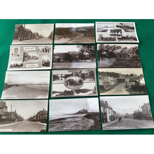 418 - Around 90 Monarch Series standard size real photographic postcards of the Durham and Northumberland ... 