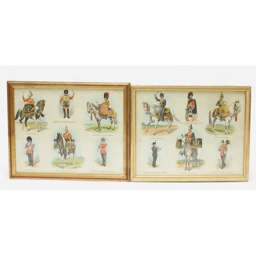 611 - Five various prints, comprising 2x 'Types of The Indian Native Army, from the Army & Navy Gazette, 1... 