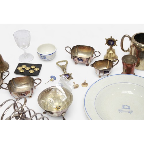 205 - Elders & Fyffes Line, a collection of assorted silver and silver-plated wares and cutlery, including... 