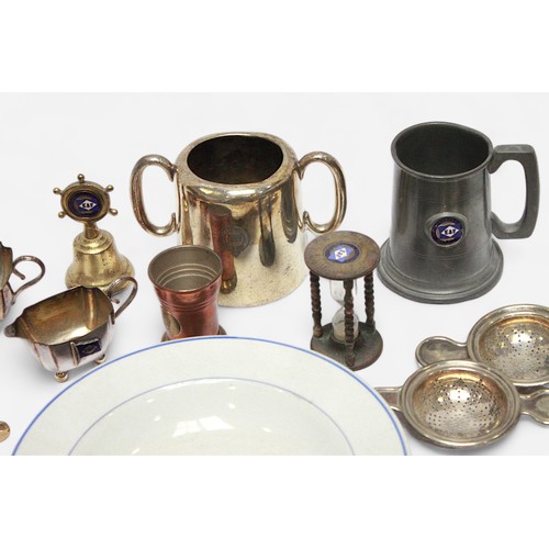 205 - Elders & Fyffes Line, a collection of assorted silver and silver-plated wares and cutlery, including... 