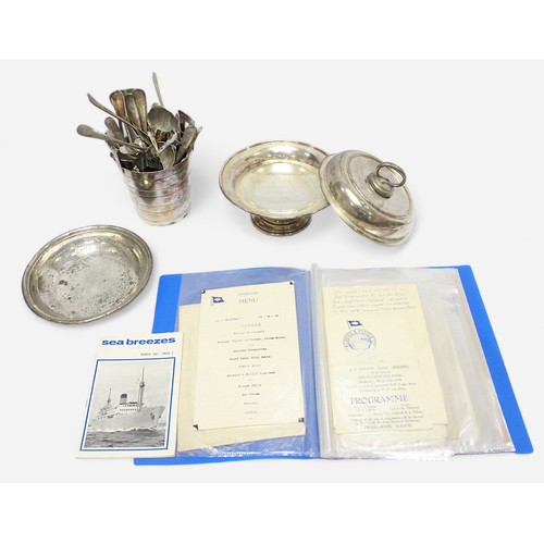 205 - Elders & Fyffes Line, a collection of assorted silver and silver-plated wares and cutlery, including... 