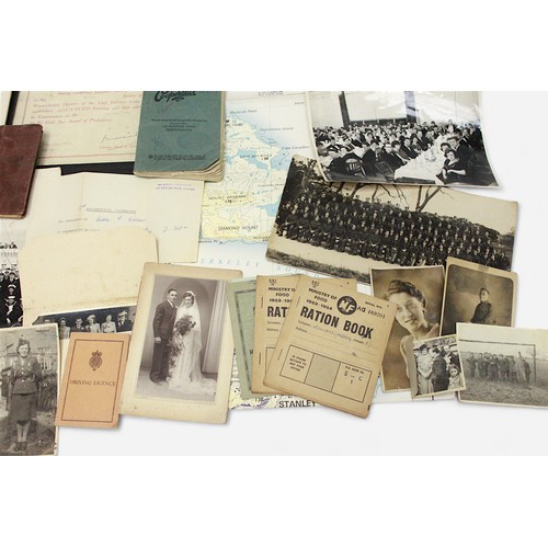 180 - A collection of assorted military ephemera related to Douglas Ivor Williams, the local ‘Kemp’ and ‘W... 