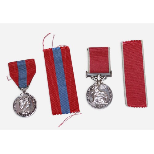 252 - An ERII Imperial Service Medal and an ERII Meritorious Service Medal, both named to Percy John Victo... 