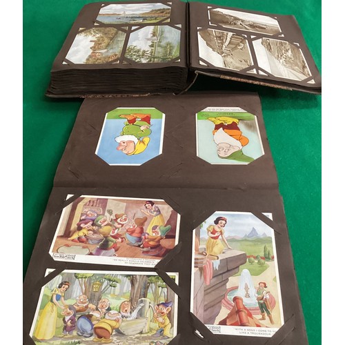 423 - 3 postcard albums of various standard size postcards but containing a good varied collectable select... 