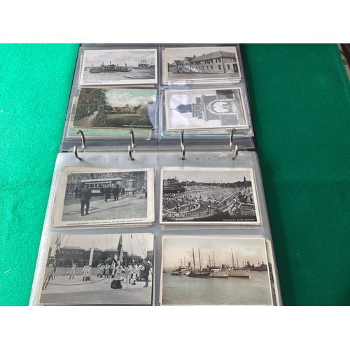 373 - An album containing approximately 117 standard-size postcards of Gosport, including street views and... 