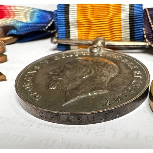 387 - A WW1 Army Veterinary Corps Medal group of four comprising George V Africa General Service Medal wit... 