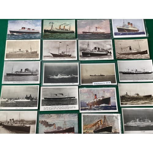 383 - A box containing around 240 standard-size shipping postcards – including many real photographic; and... 