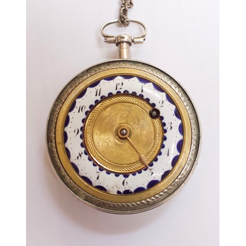 169 - Battle of Trafalgar Interest: A late 18th/early 19th Century silver cased open-face pocket watch, th... 