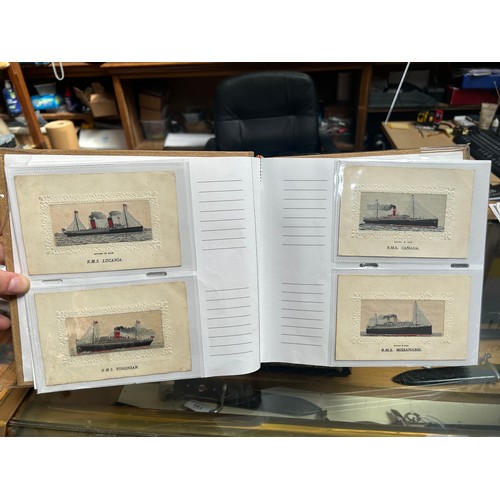 10 - A superb and rare collection of 59x Stevengraph Postcards, comprising 55x RMS Ships and some TT SS a... 