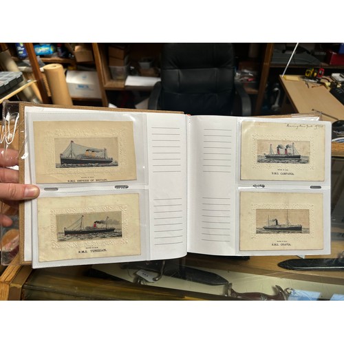 10 - A superb and rare collection of 59x Stevengraph Postcards, comprising 55x RMS Ships and some TT SS a... 