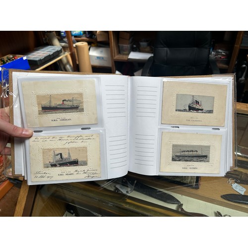 10 - A superb and rare collection of 59x Stevengraph Postcards, comprising 55x RMS Ships and some TT SS a... 