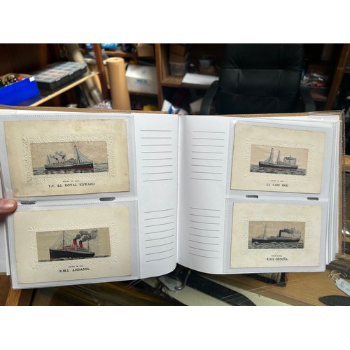 10 - A superb and rare collection of 59x Stevengraph Postcards, comprising 55x RMS Ships and some TT SS a... 