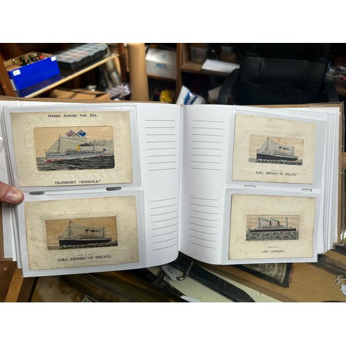 10 - A superb and rare collection of 59x Stevengraph Postcards, comprising 55x RMS Ships and some TT SS a... 