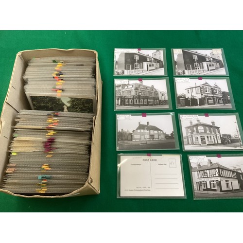 385 - Retired ex-dealer’s stock of a box of very approximately 350 sleeved Southampton postcards, probably... 