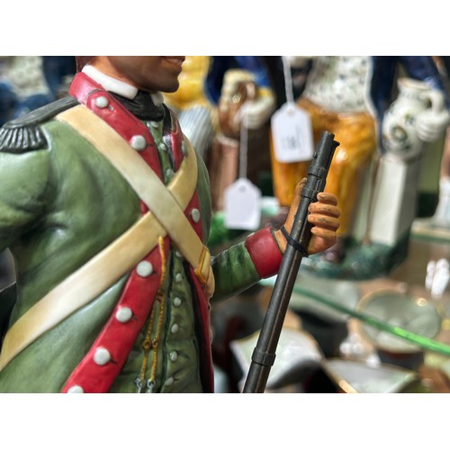 39 - Nine Royal Doulton unglazed porcelain figures, ‘Soldiers of The Revolution’ series, all limited edit... 