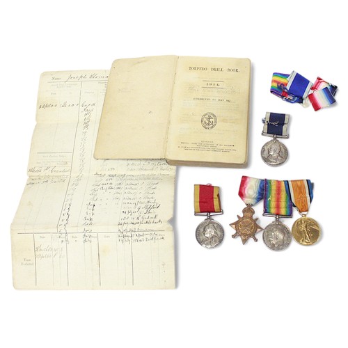 593 - A Royal Navy five-medal group awarded to Chief Stoker Joseph Thomas Blackmore, comprising China War ... 