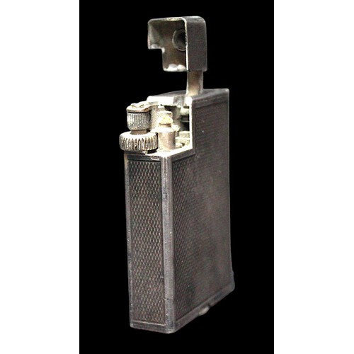 462 - A silver-plated Dunhill ‘Savory’ lighter, with engine turned decoration to sides