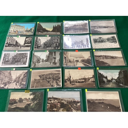 388 - Two boxes of Scottish sleeved postcards which are divided into a general section and the following r... 