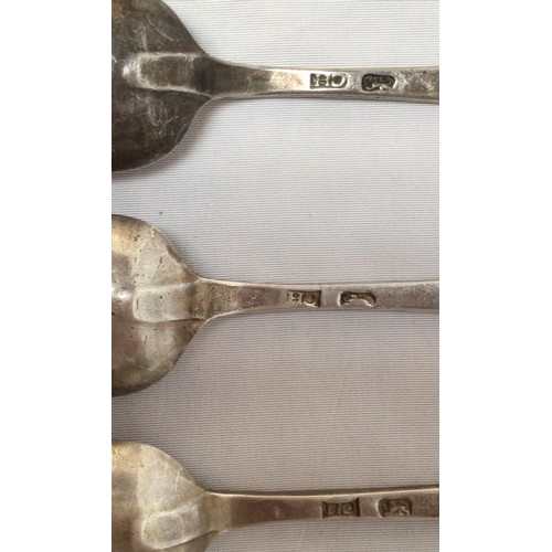 166 - Eleven various silver teaspoons, including three by Charles Horner, a set of six souvenir spoons for... 