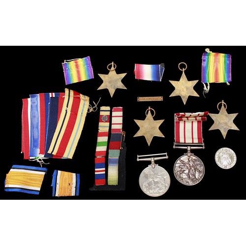 595 - A WW2 Royal Marine six-medal group, comprising a naval GSM to M.39391 A.E. DRAPER E.R.A.3. RN, with ... 