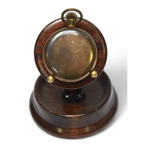 224 - A Victorian silver cased open-face pocket watch by Joshua Horton & Son, the white enamel dial with R... 