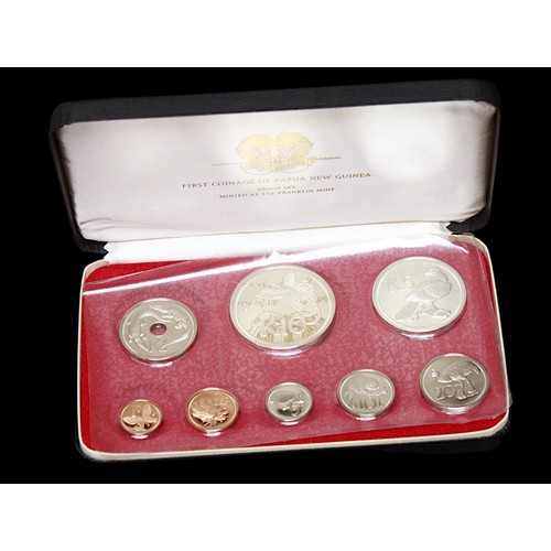 367 - Three 1970s cased Franklin Mint coinage proof sets, comprising Commonwealth of The Bahamas, 1975, Ja... 