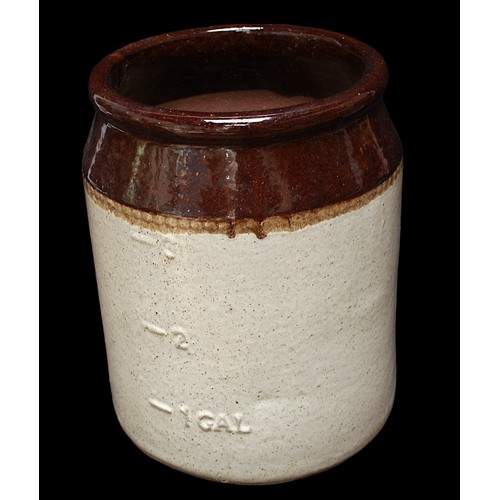 108 - A large Bethersford Farmer’s Cider stoneware plant pot, with central tree in relief, two-tone glaze ... 