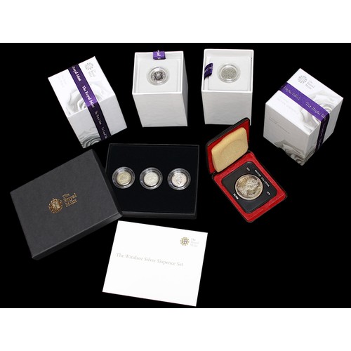 368 - A collection of various cased silver proof coins, comprising 1996 QEII 70th Birthday silver crown, 1... 