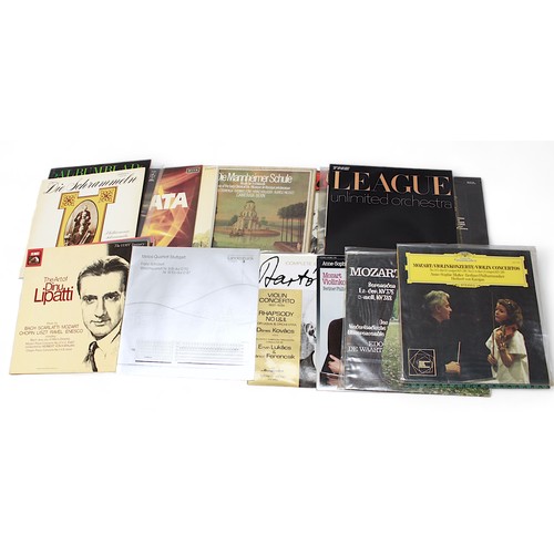 536 - Fifty-five assorted classical 12” vinyl LP records, comprising orchestral albums and compilations, e... 