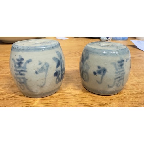 121 - Two various Chinese blue & white porcelain dishes, recovered from the wreck of the Tek Sing, with ce... 