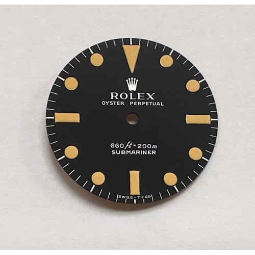 198 - A replacement Rolex 5513 dial, with luminous Tritium markers, the back stamped ‘Singer’, together wi... 