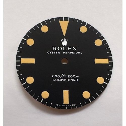 198 - A replacement Rolex 5513 dial, with luminous Tritium markers, the back stamped ‘Singer’, together wi... 