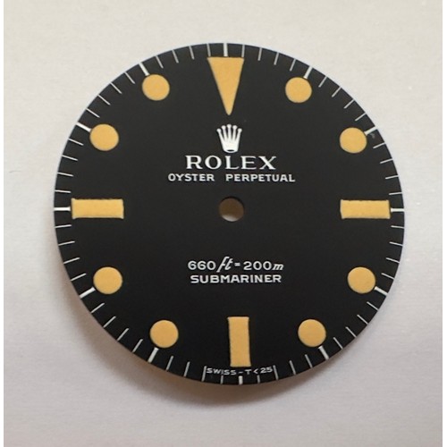 199 - A replacement Rolex 5513 dial, with luminous Tritium markers, the back stamped ‘Singer’, together wi... 