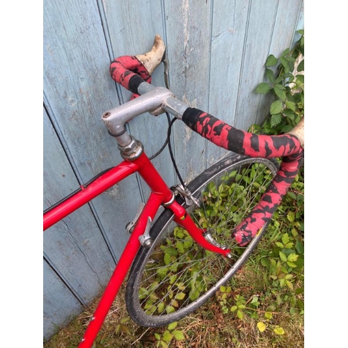 241 - A Reynolds road bike in Candy red (531 Tubing), 7 speed Ex Age 300EX gears and Ex Age Brakes, with A... 