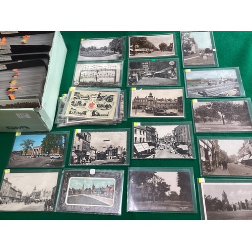 555 - A box of approximately 375 standard-size postcards of the West Midlands and mainly Warwickshire area... 