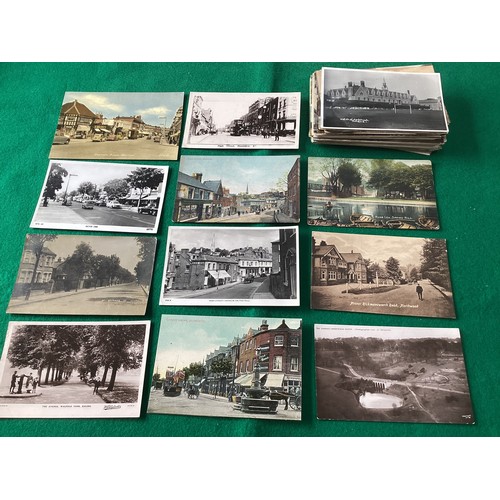 557 - Approximately 100 standard-size cards of Middlesex with some real photographic and printed street sc... 